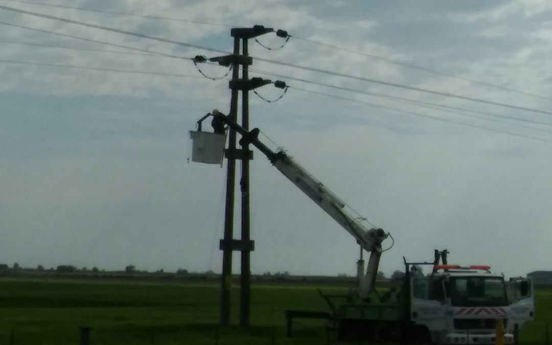 Trabajos en líneas eléctricas rurales