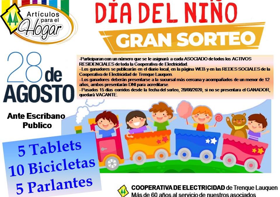 Se viene el Gran Sorteo Día del Niño